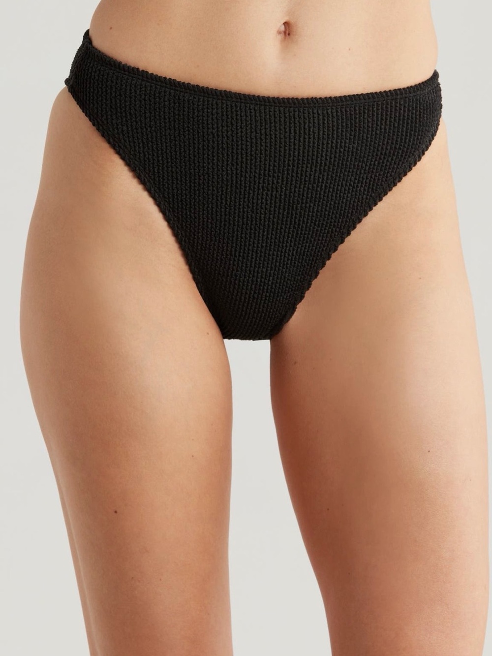 ✨ Good American Black Textured Bikini Bottoms – Size 5/6 (Fits 2X–3X) | NWT ✨